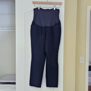 Old Navy Maternity Full Panel Navy Pixie Pants